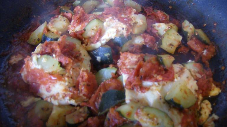 Zucchini and Tomatoes With Parmesan Dumplings created by KitchenKelly