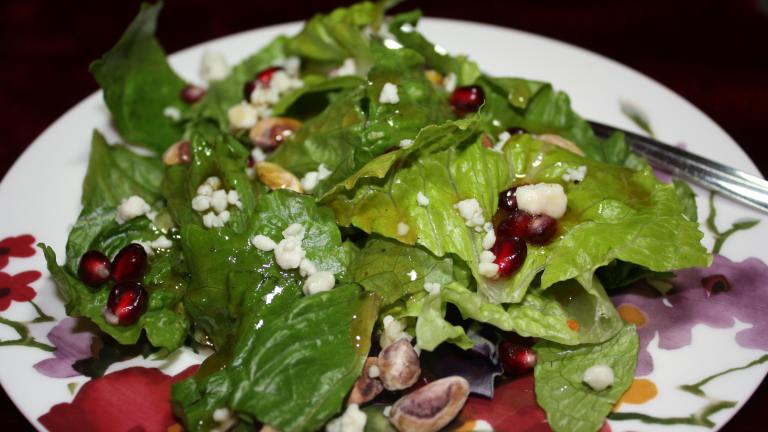 Spring Mix Salad With Pomegranate, Honey Dressing and Toasted P Created by IngridH