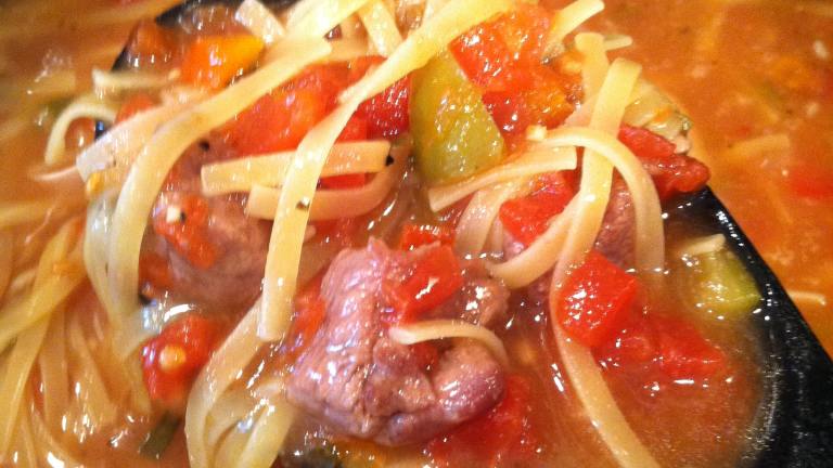 Hearty Steak Soup With Noodles Created by Carrie in Indiana