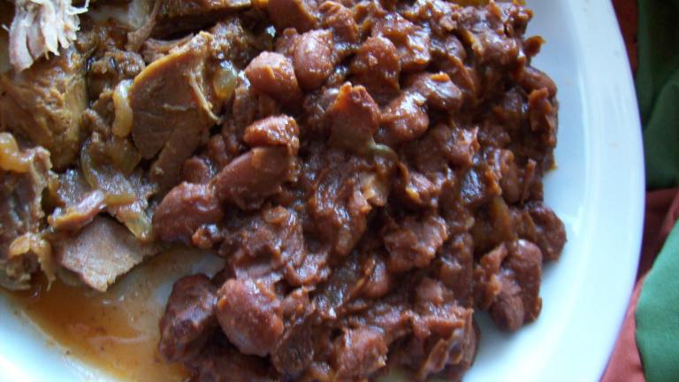 Slow Cooker BBQ Pinto Beans Created by Chef shapeweaver 