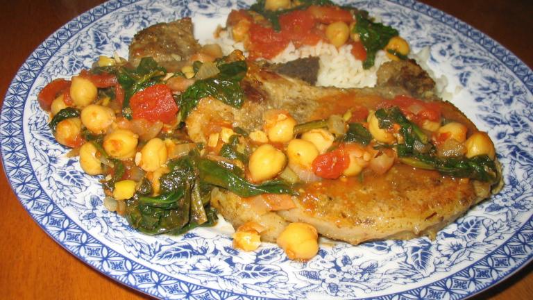 Spice-Rubbed Pork Chops With Chickpea Simmer created by Lorrie in Montreal