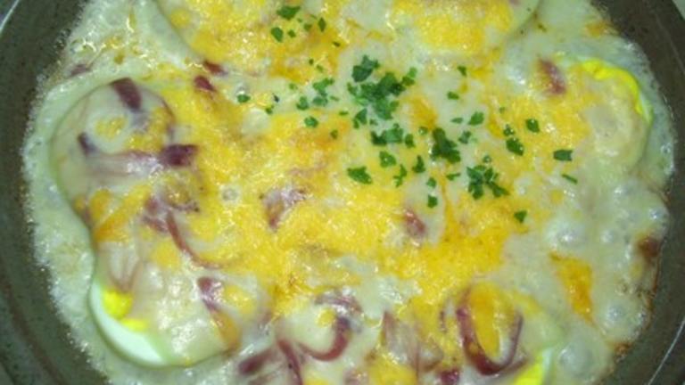 Jacques Pepin's Gratin of Eggs created by Karen Elizabeth