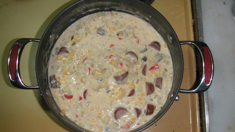 Corn and Sausage Chowder Created by Pierre Dance
