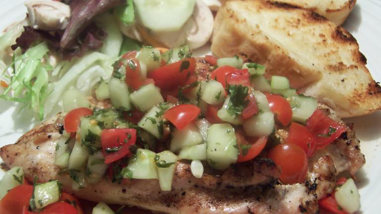 Chicken With Tomato - Cucumber Salsa created by Miss V
