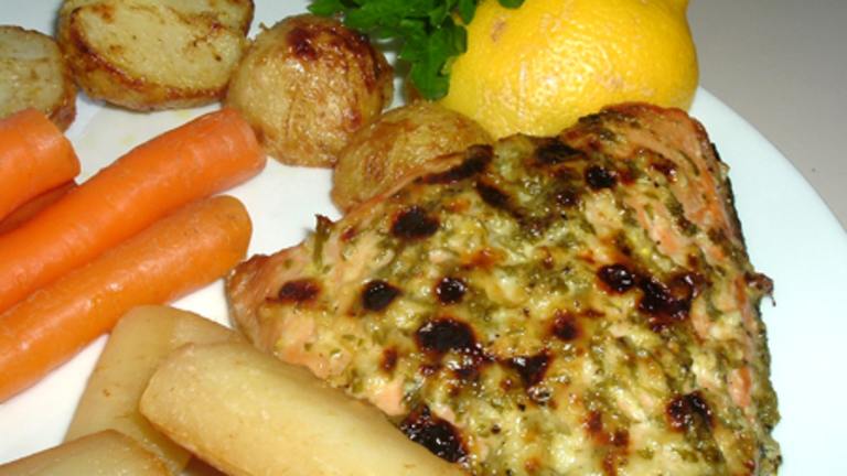 Grilled Salmon with Garlic & Lemon created by Bergy