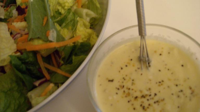 Creamy Lemony Pepper Parmesan Dressing over Romaine Created by mums the word