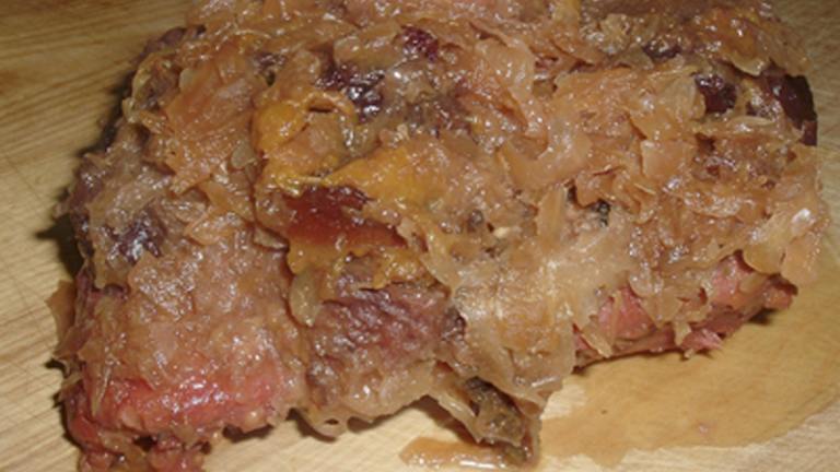 Crock Pot Corned Beef With Sauerkraut and Plums Created by Bergy