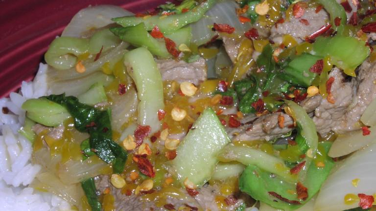 Beef, Mandarin and Bok Choy Stir-fry Created by teresas
