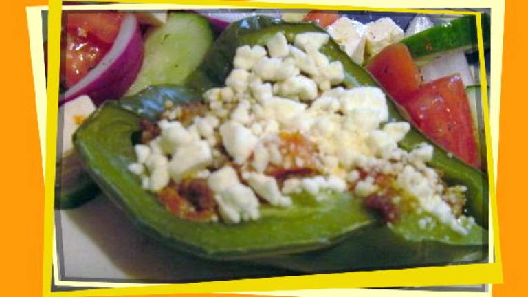 Low Carb Mediterranean Stuffed Bell Peppers created by TheDancingCook