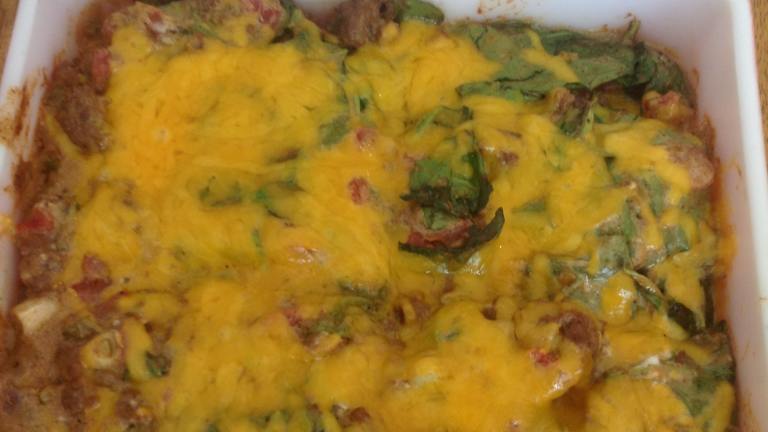 Low Carb Mexican Beef and Spinach Casserole created by Posiespocketbook