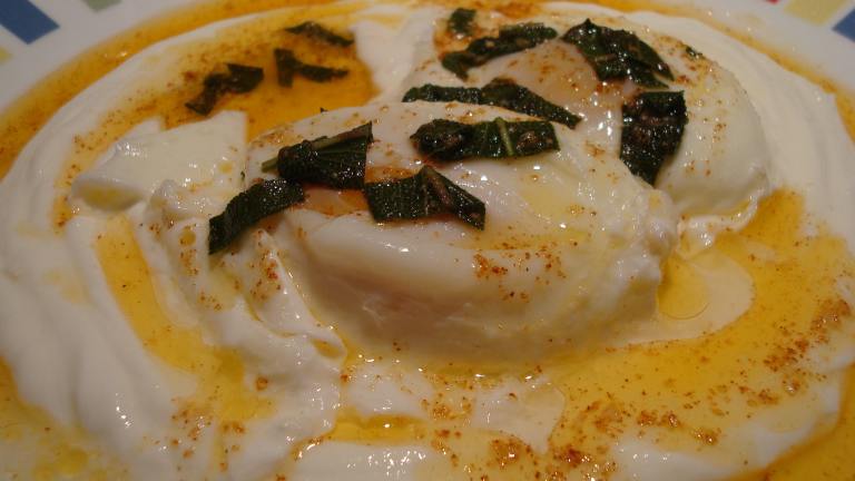 Turkish Poached Eggs With Yogurt and Spicy Sage Butter Recipe - Food.com
