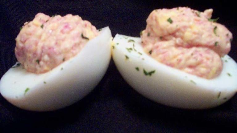 Ham and Horseradish Stuffed Eggs created by dicentra