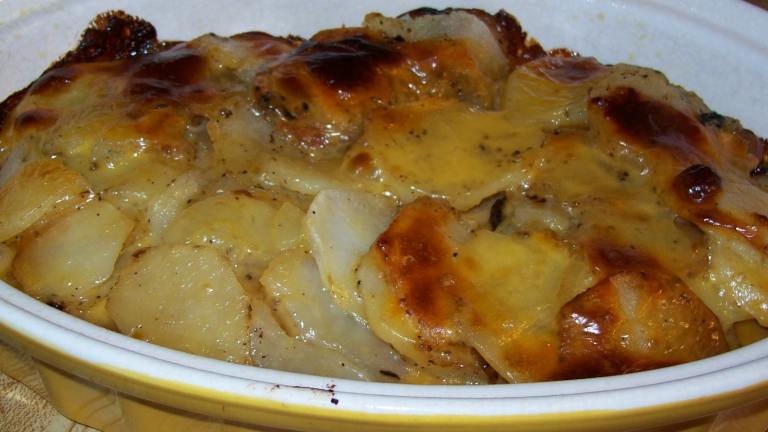Baked Sausage Potatoes and Cheese Created by Chef shapeweaver 