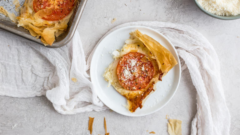 Tomato Phyllo Pizza Created by frostingnfettuccine