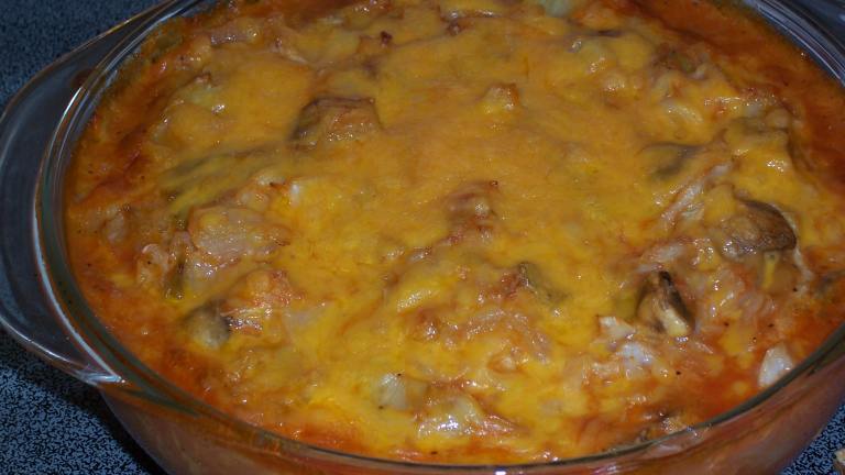 Tomato Cheesy Cabbage and Mushroom Casserole created by Parsley