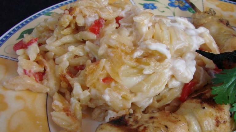 Baked Orzo With Peppers and Cheese Created by Boomette