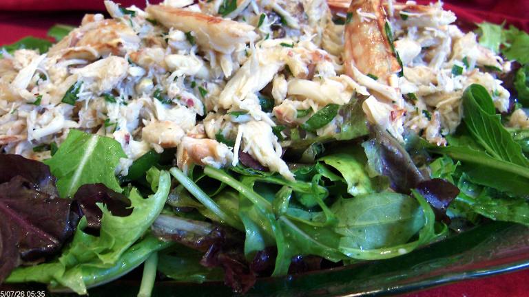 Lemony Crab Salad With Baby Greens Created by Derf2440