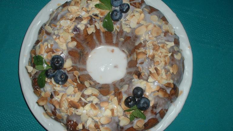 Blueberry Almond Bundt Cake Created by HelMo