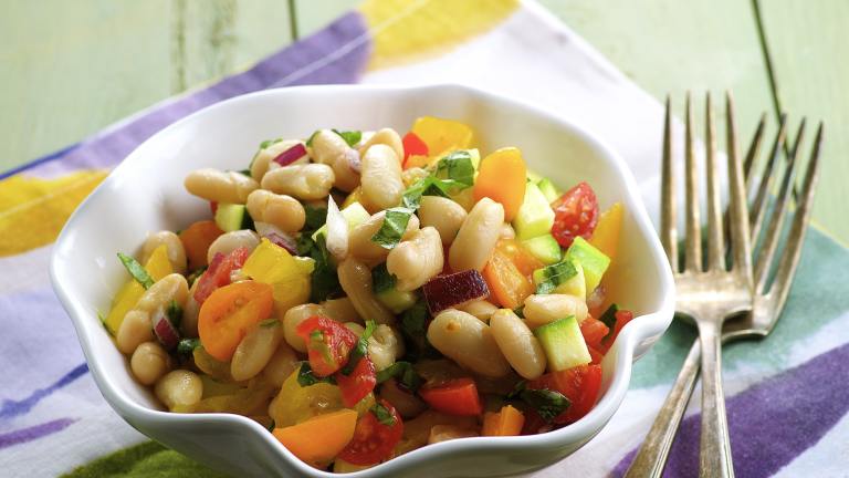 White Bean Zucchini Basil Salad Created by May I Have That Rec