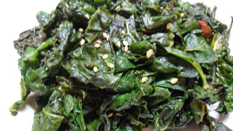 Quick Kale Saute Created by Wish I Could Cook