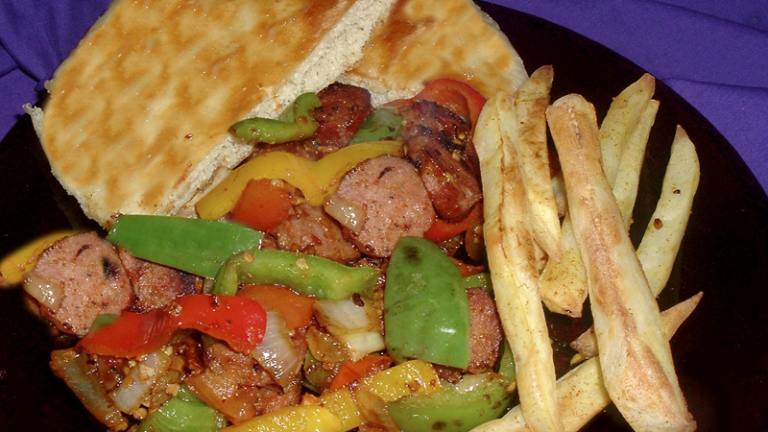 Smoked Sausage, Bell Peppers and Tomatoes created by Bergy