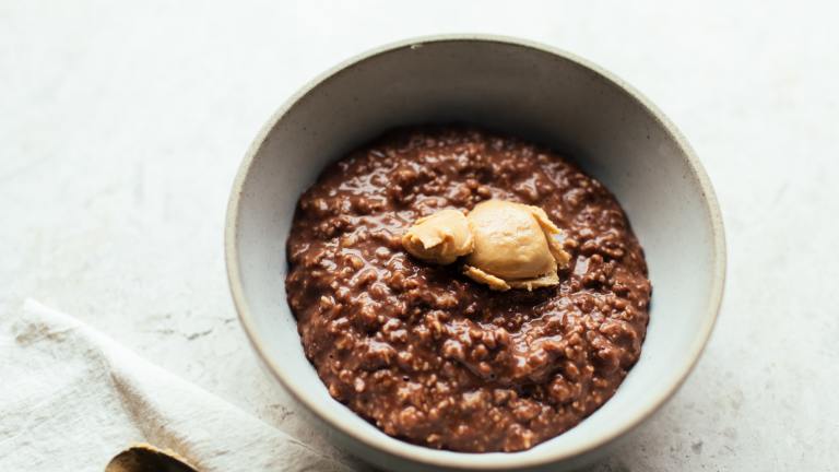 Chocolate-Peanut Butter Oatmeal Created by Izy Hossack