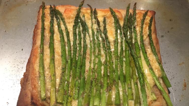 Asparagus and Brie Open Pastry Created by Tread
