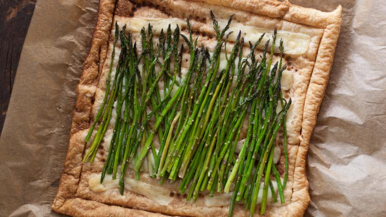 Asparagus and Brie Open Pastry Created by DianaEatingRichly