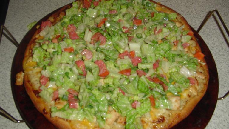 Chicken Caesar Salad Pizza created by Southern Mama