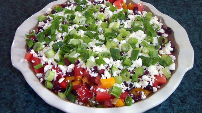 Greek Layered Dip With Pita Crisps created by Leslie