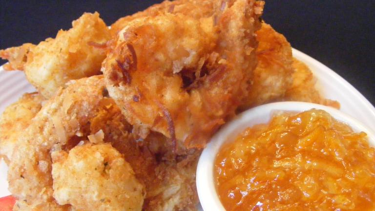 Paula Deen's Coconut Shrimp With Orange Marmalade Dipping Sauce Created by Seasoned Cook