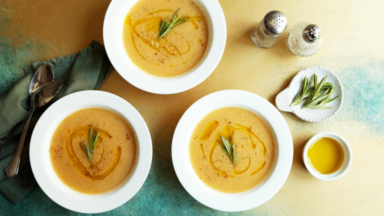 Creamy Chickpea & Rosemary Soup created by Jonathan Melendez 