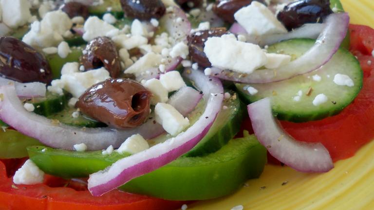 Horiatiki (Greek Villagers Salad) Created by Parsley