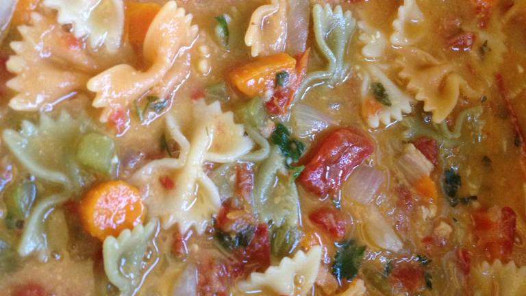 White Bean and Pasta Soup With Sun-Dried Tomatoes Created by Melissa L.