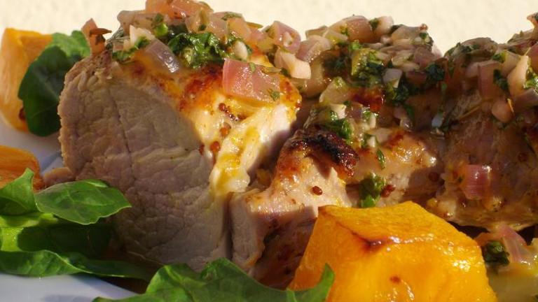 Grilled Pork Tenderloin a La Rodriguez With Guava Glaze... Created by The Flying Chef