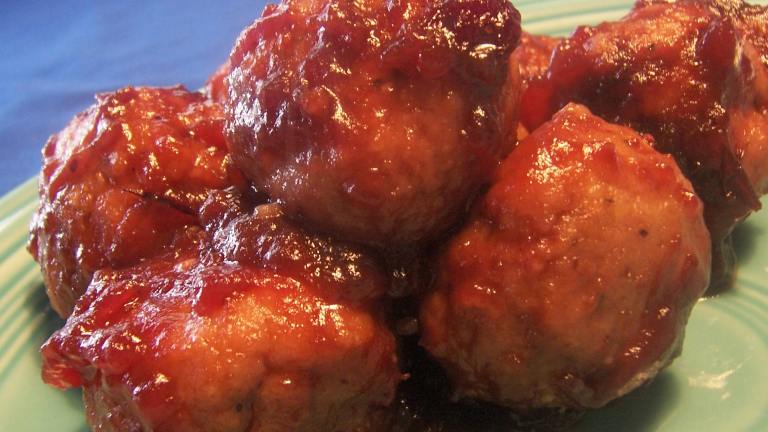 Cranberry Glazed Meatballs Created by Parsley