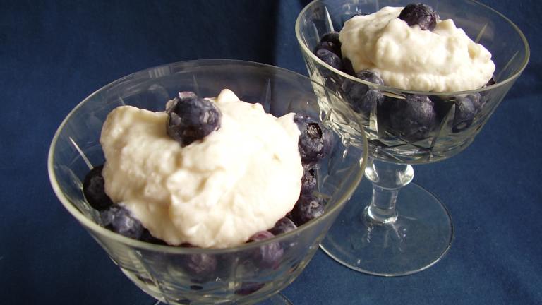 Blueberries With Banana Sauce Created by NoraMarie