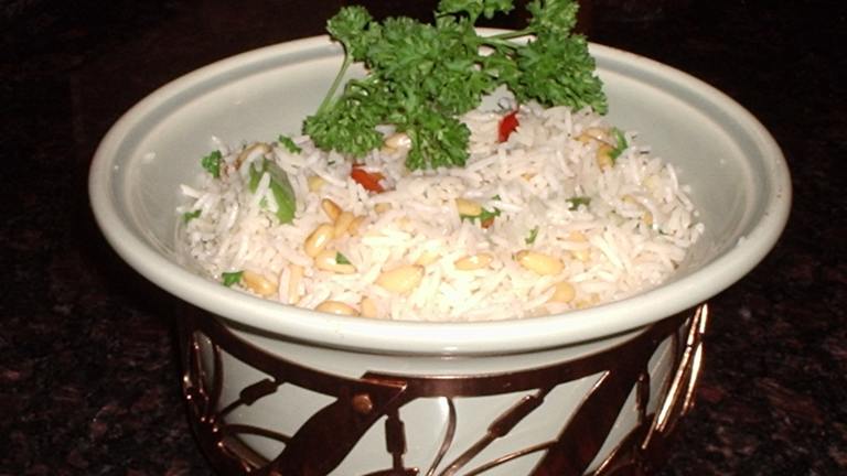 Garlic Rice with Pine Nuts created by Debloves2cook