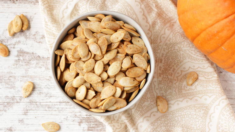 Roasted Pumpkin Seeds Created by DeliciousAsItLooks