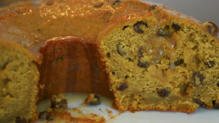 Pumpkin Raisin Rum Bundt Cake With Butter Rum Glaze Created by syrupandhoney