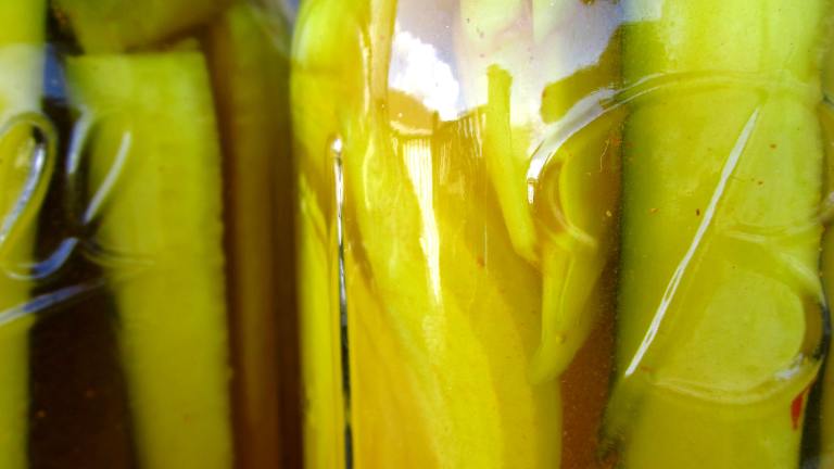 Refrigerator Pickled Zucchini Ribbons created by gailanng