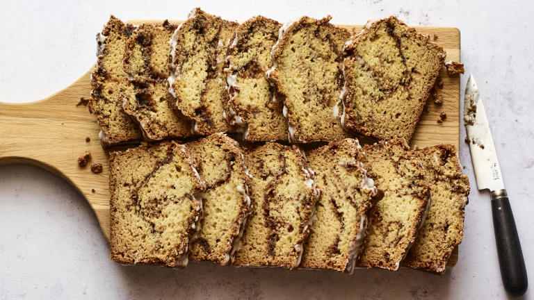 Glazed Cinnamon Swirl Quick Bread Created by Andrew Purcell
