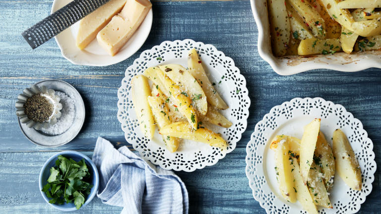 Greek-Style Oven-Roasted Lemon-Butter Parmesan Potatoes created by Jonathan Melendez 
