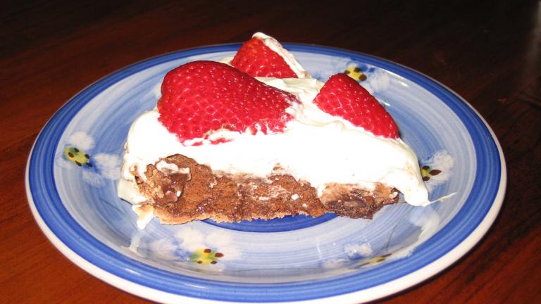 Chocolate Pavlova With Raspberries Created by Heydarl