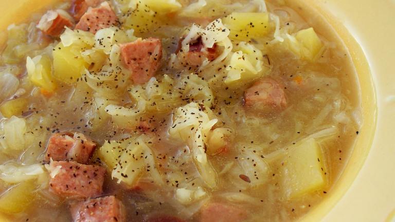 Polish Sausage and Cabbage Soup/Crock Pot created by Parsley