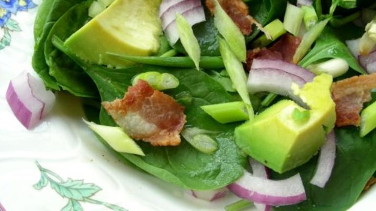 Beanshoot, Avocado & Baby Spinach Salad Created by Andi Longmeadow Farm