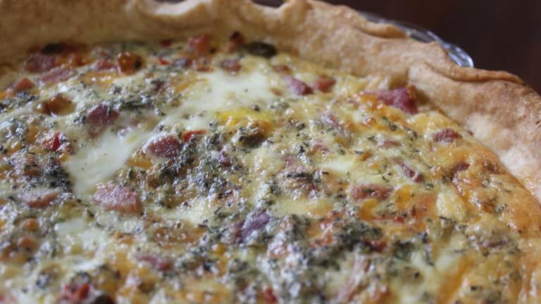 Cheesy Ham Quiche Created by mommyluvs2cook