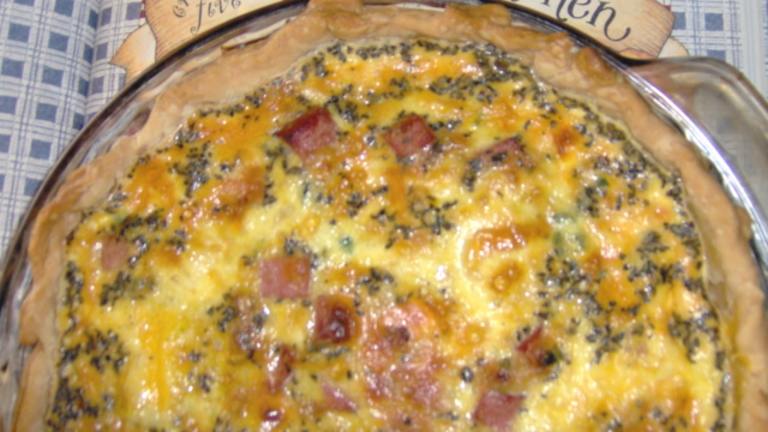 Cheesy Ham Quiche Created by out of here
