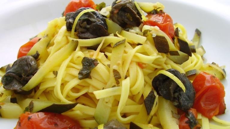 Saffron Tagliarini With Snails, Sorrel, Tomato, Zucchini Created by Thorsten