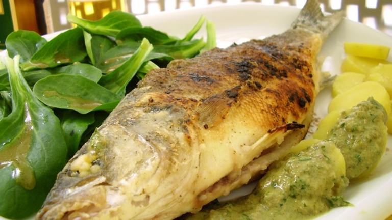 Roasted Sea Bass With Caper Sauce Created by Thorsten